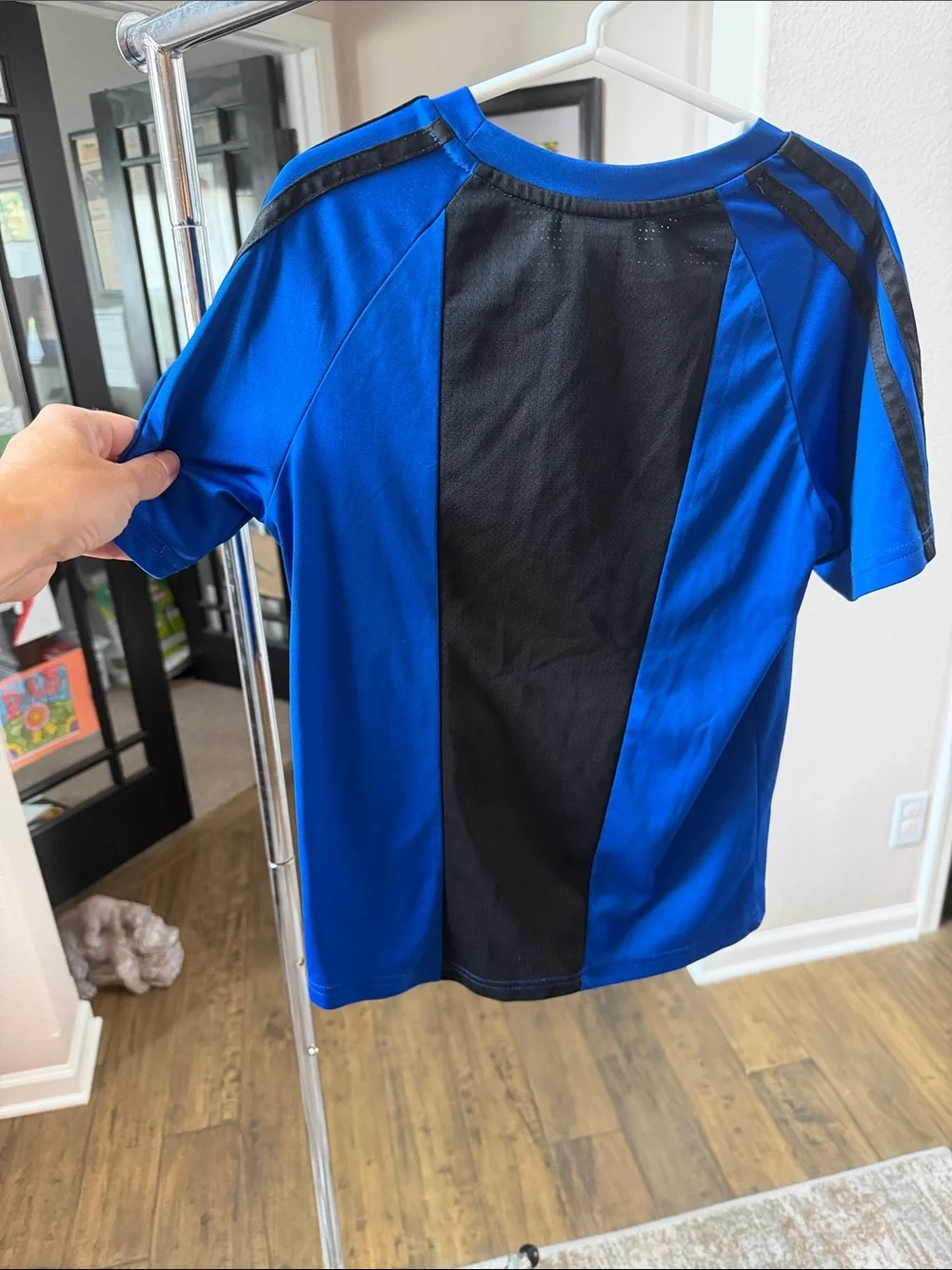 adidas Royal Blue & Black Boys' Sport Tee and Shorts Set Sz Yth 6